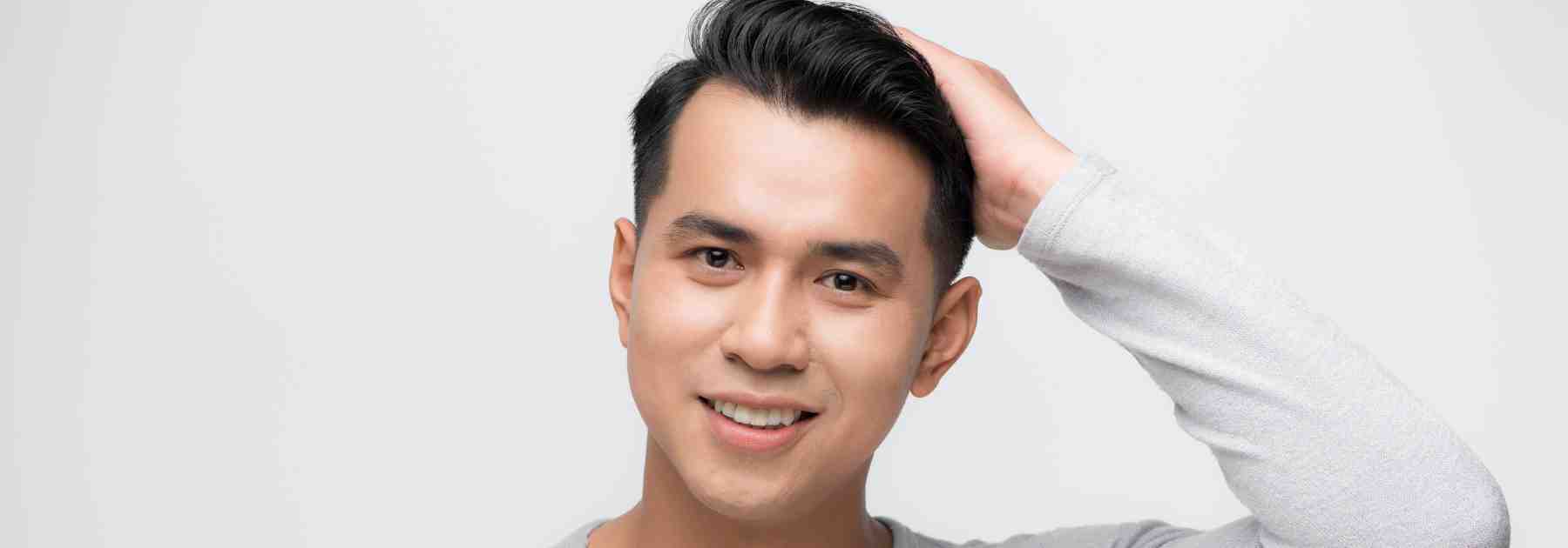 Finasteride: before and after hair loss treatment.