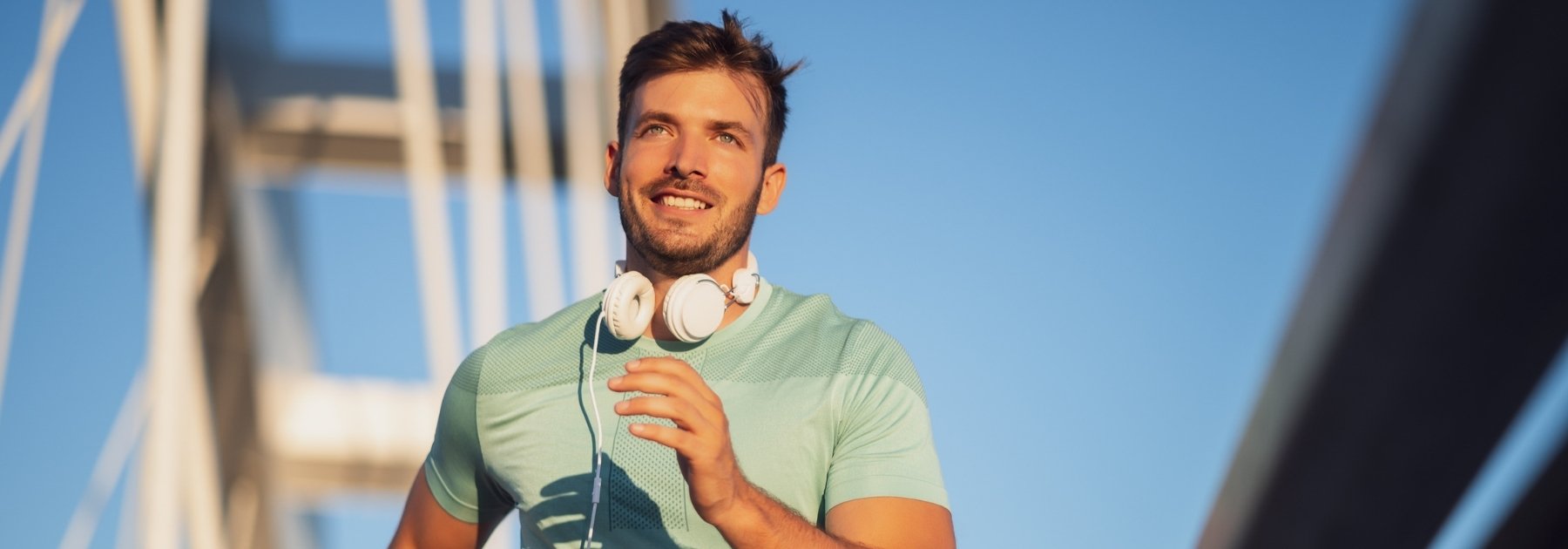 confident man running